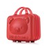 Handheld luggage, makeup box, small bag, 14 inch cute cartoon 3D bear password box, lightweight mini storage box for women