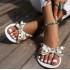 New Summer Rivet Nail Butterfly Knot Craft Flip flops Summer Willow Ding Outdoor Beach Sandals Women's Jelly Crystal