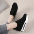 Spring new Korean style fashionable round toe lace up sponge cake thick soled fashion casual plus size women's deep mouth sports single shoes