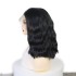 Foreign trade wig Bob style black split straight hair short hair front lace wig high temperature silk synthetic wig factory