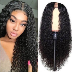 Brazilian human hair wig U part water wigs wig head cover density 250%