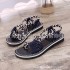 Cross border foreign trade Amazon plus size summer European and American beach sandals women's clip toe knot flat slippers women