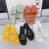 European and American cross-border summer new candy color matching slippers, one line beach casual leather slippers, slippers