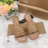 2024 Ins Fashion European and American Hardware Diamond Jewelry Women's Sandals in Stock Eagle Head Buckle Flip flops Sandals