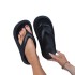 2024 new summer thick bottom EVA flip flops for women, fashionable and versatile, with a sense of stepping on poop and anti slip