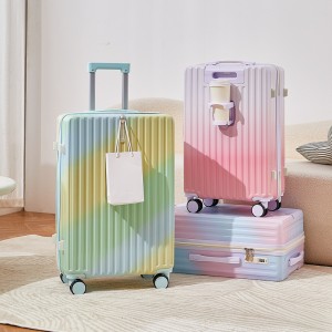 New gradient color luggage for women with high looks, luggage for men with large capacity, student password box, travel 24 inch suitcase