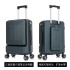 2019 New Front Opening Trolley Case for Women, 20 inch Men's Business Boarding Case, Luggage Compartment, Universal Wheels