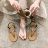 Diamond sandals for women 2024 summer new style Roman style PVC back elastic band 41ladies sandals