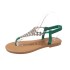 Diamond sandals for women 2024 summer new style Roman style PVC back elastic band 41ladies sandals