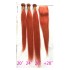 350 # Orange color Straight human hair bundles