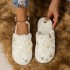 Instagram Cross border Hot Selling Christmas Plush Baotou Fury Cotton Tow Warm Indoor Home Fury Tow Slippers