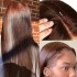 straight brown lace closure human hair wigs Chocolate color