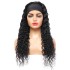 Headband deep wig European and American wig women's long curly hair with headband real hair full wig set