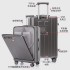 2024 New Explosive Multi functional Front Open Lid Trolley Luggage 20 inch Universal Wheel Female Travel Box Male