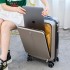 New front opening luggage compartment, men's fashion 20 inch suitcase, women's travel suitcase, universal wheel password box, large capacity