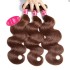 8A Brazilian huamn hair body wave bundles 4# light brown