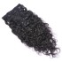 Real hair wig clip with water wave clip in human hair extensions