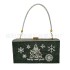 Independent AliExpress Cross border Women's Bag, European and American Christmas Tree Diamond Small Square Bag, Banquet Bag, Handheld Diagonal Cross Bag