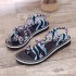 Cross border foreign trade Amazon plus size summer European and American beach sandals women's clip toe knot flat slippers women