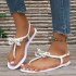 Fairy Feng Shui Diamond Butterfly Knot Sandals for Women 2024 New Summer Flat Bottom Toe Fashion Small Fragrant Sandals Wholesale