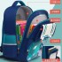 New cartoon backpack for elementary school students, large capacity, lightweight backpack for first and sixth grade, children's spine protection and weight reduction backpack