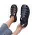 Cross border popular Melissa women's shoes 2024 new Melissa sandals women's high heels thick soled toe jelly shoes Luo