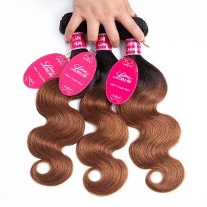 Brazilian human hair T color gradient body wave 1b/30 Bodi real wig hair curtain