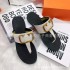 Summer new hardware buckle snake female avatar fashionable women's slippers European and American daily flat sandals slippers