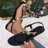 Sandals for women, retro casual, Roman flat bottom, non slip, fashionable, stylish, aristocratic, trendy, Su style, word dragging beach shoes, cross-border