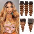 Xuchang Real Hair Wig Factory Full Head Haircut # T4/30 Loose Deep Hair Curtain Human Hair