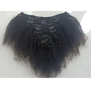 Lace clip hair extensions Afro Kinky Curly African Curl Explosion Head Small Curl 8-piece set 18 cards