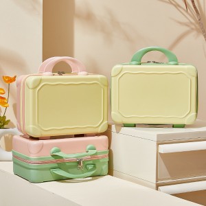 Macaron Color Matching Suitcase Small 14 inch Makeup Case Portable Large Capacity Storage Box Student Mother and Child Luggage