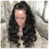 Hot selling European and American women's wig with long curly hair and big waves, black synthetic front lace wig head