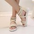 Women's shoes. Round toe thick soled sandals, women's bag with back zipper, 2024 summer new open toe women's sandals