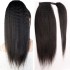 Kinky straight magic sticker ponytail human hair Velcro ponytail hair