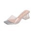 High heels, cool slippers for women, 2023 summer new style with crystal and women's slippers in a straight line, fashionable for wearing outside