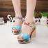 Foreign Trade Sandals for Women 2022 Spring/Summer New Style Thick Bottom Slope Heel Buckle Strap Bohemian Style Outdoor Fashion Sandals