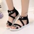 Women's shoes. Round toe thick soled sandals, women's bag with back zipper, 2024 summer new open toe women's sandals