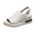 Sponge cake thick soled wedge sandals for women in summer 2022, worn outside, with an empty flat buckle sandals, oversized high-heeled sandals for women