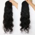 Kinky straight invisible spliced ponytail real hair ponytail puff yaki straight hair