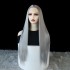 Wig European and American Fashion Women's Synthetic Hair Cover # 0906 Grey Long Hair Amazon Hot Selling Manufacturer Wholesale