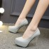 Super high heels 13CM single shoe women's 2024 spring new item thin heel thick soled work shoes, one foot pedal large size 4142