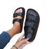 2024 New EVA Thick Bottom Casual Slippers with Height Increase for External Wearing, Cool Slippers with Double Buckles, Lightweight and Anti slip Beach Shoes for Women