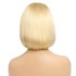 613bob Human hair bangs wig blonde hair