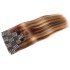 Clip in hair real hair wig straight hair piece set of 8 pieces P4/27 piano color human hair