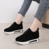 Spring new Korean style fashionable round toe lace up sponge cake thick soled fashion casual plus size women's deep mouth sports single shoes