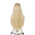 Hot selling wigs from Europe and America, fashionable women's synthetic headbands, golden long hair, Amazon synthetic front lace