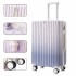 New gradient color luggage for women with high looks, luggage for men with large capacity, student password box, travel 24 inch suitcase