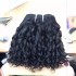 Double drawn pixie curly funmi hair bundles with closure