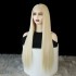 European and American Fashion Women's Wig Front Lace # 613 Long Hair 13 * 6 Large Lace Synthetic Half Mechanized Headset